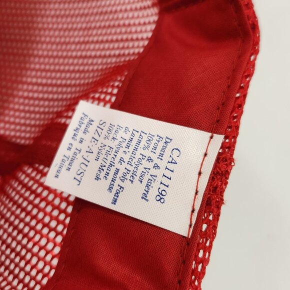 Consolidated Freightways CF Red Snapback Cap Mesh Back Trucker Hat One Size - Picture 9 of 10